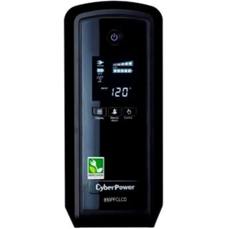 Cyberpower UPS System, 850VA, Line Interactive, Out: 120V AC In: 120V AC CY87619